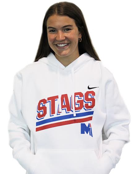 Hoodie - White Club Fleece STAGS