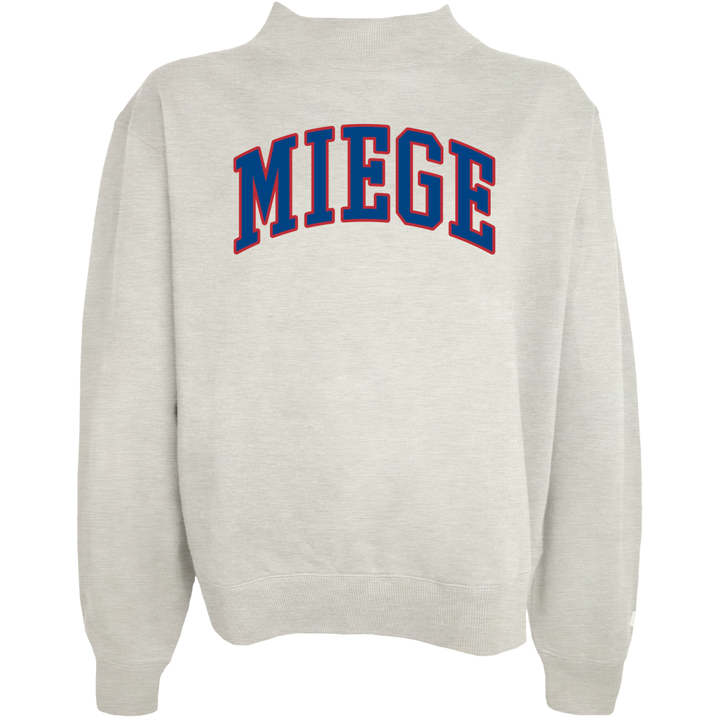 Mock Neck - Collegiate Miege Arch - Oatmeal
