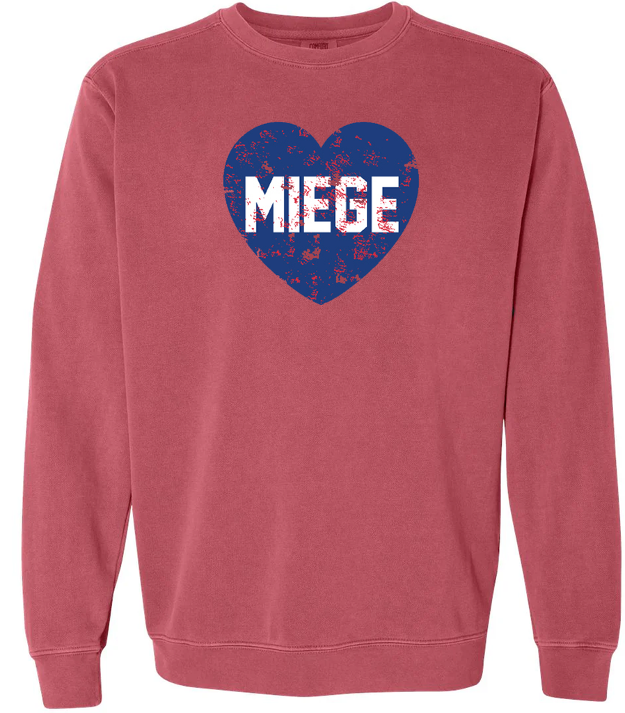 Crew - Miege block Heart - Crimson