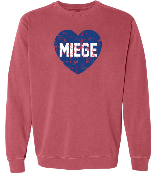 Crew - Miege block Heart - Crimson