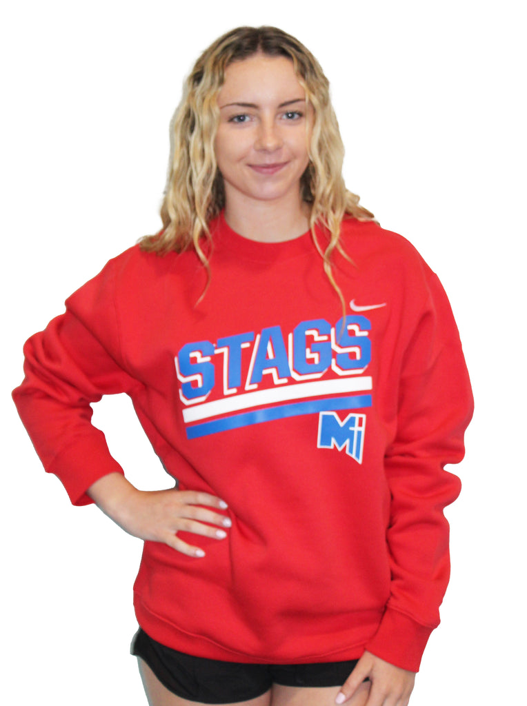 Crew - Red Club Fleece STAGS