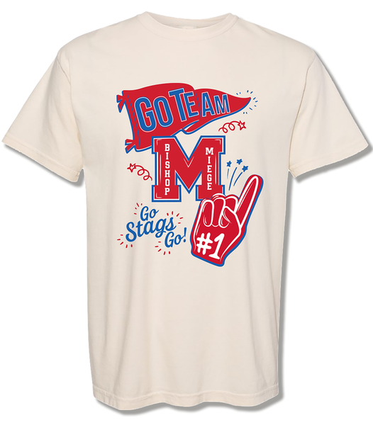 Tee - Go Team Foam Finger - Oatmeal