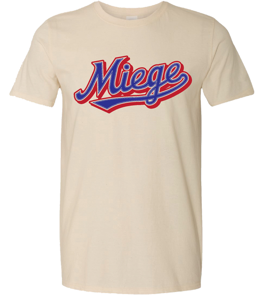 Tee - Miege Cursive Stitch - Oatmeal