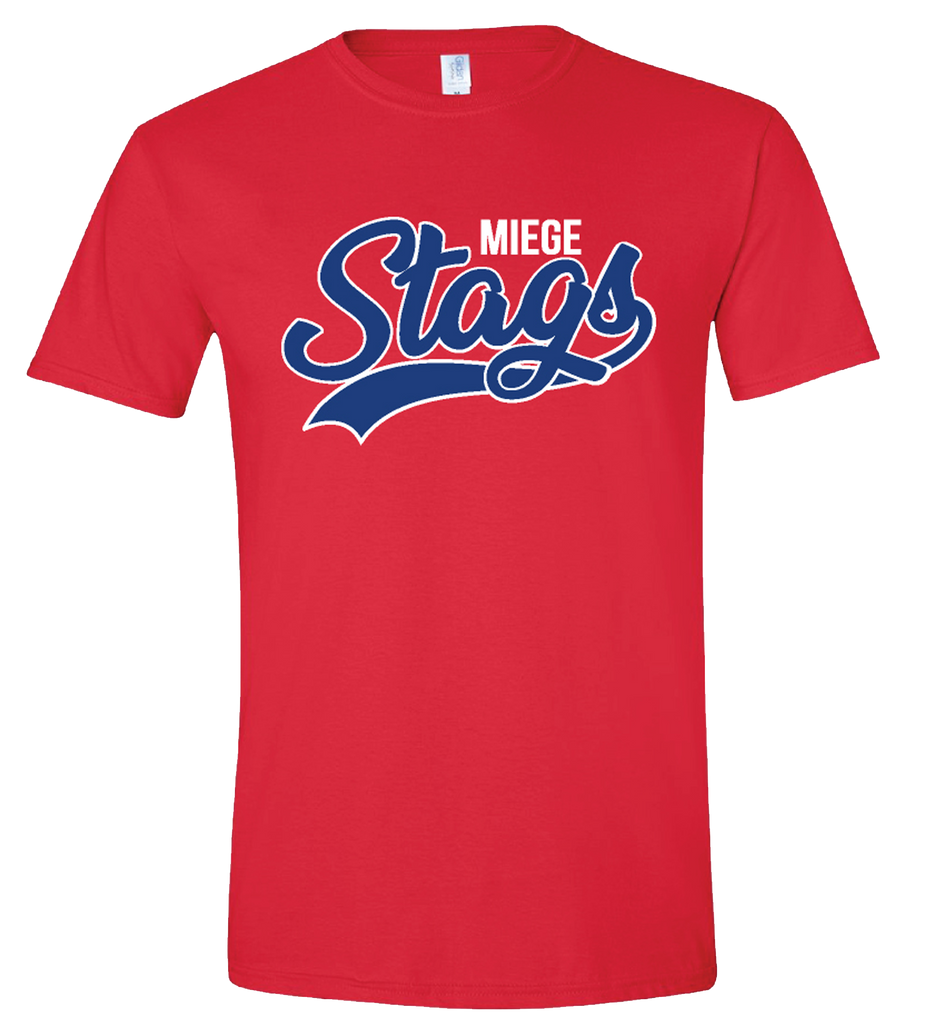 Tee - Miege Stags Stack - Red