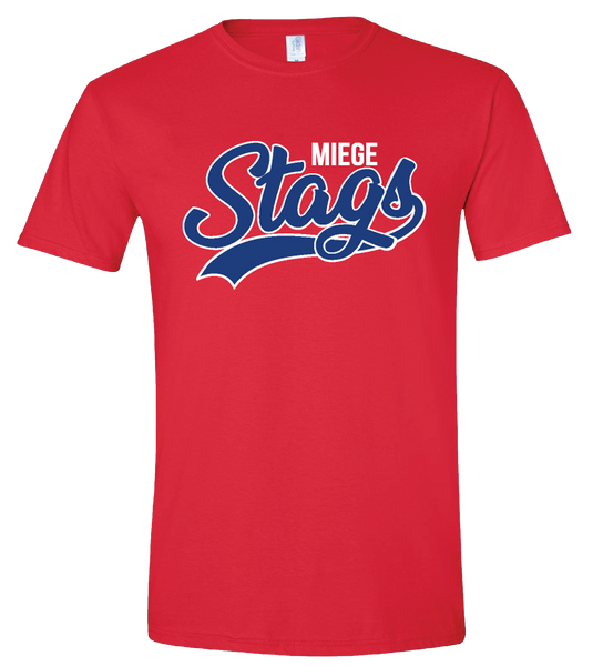 Tee - Miege Stags Stack - Red