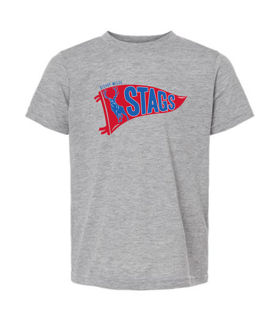 Tee - Youth Stags Pennant - Gray