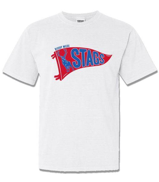 Tee - Stags Pennant - White