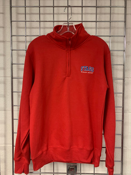 1/4 Zips -  "STAGS" Red