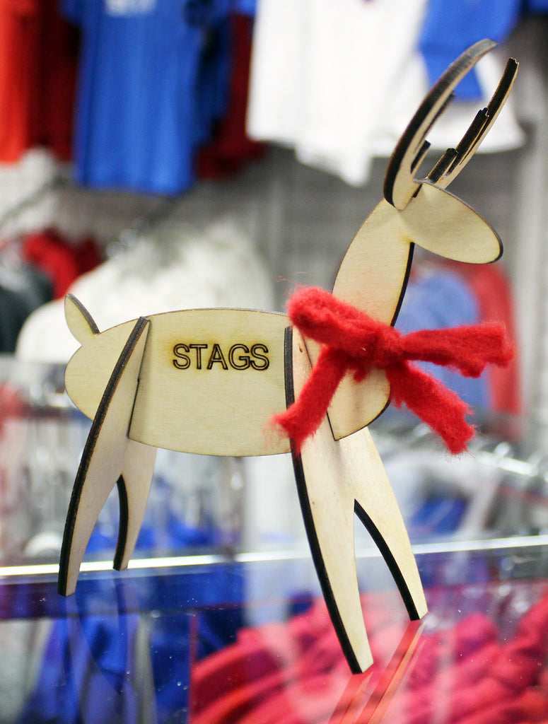 Wooden Stag Figurine